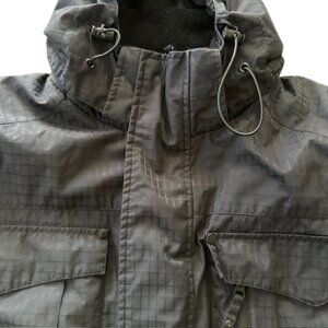 Five Fifty Five Men's Unisex Black Window Pane Plaid Snowboard Ski Coat Jacket